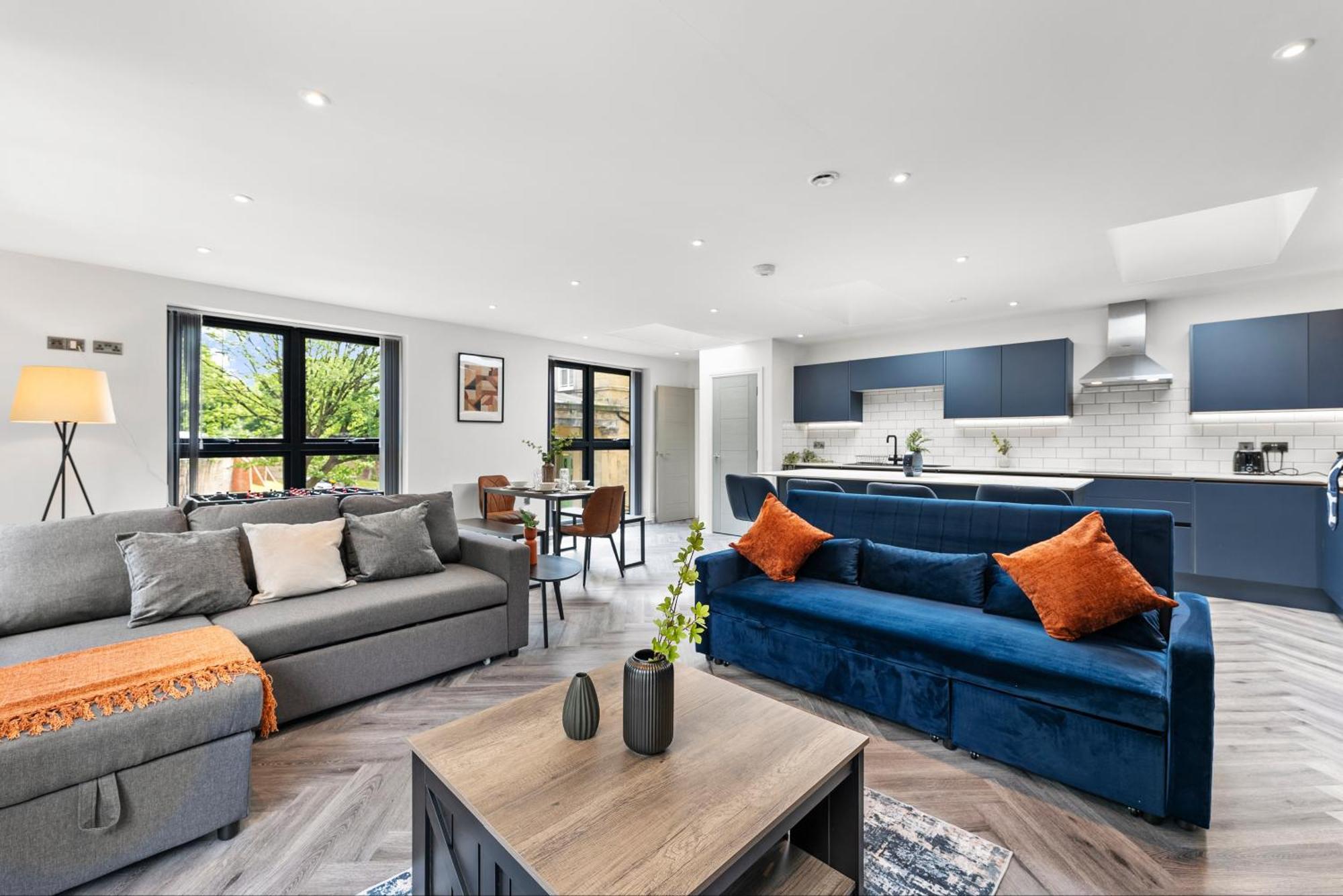 Stylish Large Leeds Apartment - Parking Esterno foto